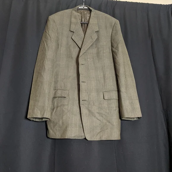 Karl Lagerfeld vintage silk plaid jacket